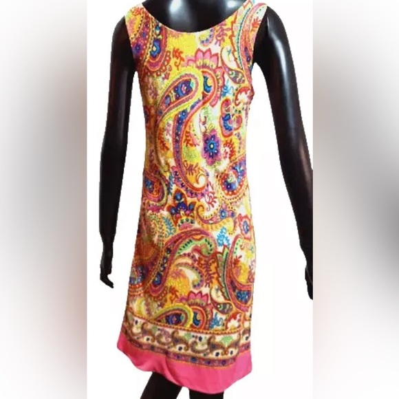 Dolce & Gabbana Paisley Colorful Sleeveless Summer Shift dress - Picture 11 of 11